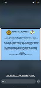 Lagos state Teachers Recruitment